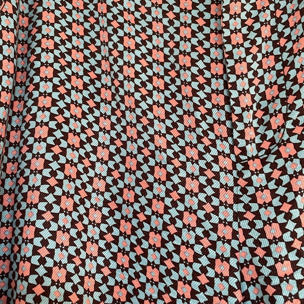 Anthropologie Maeve Wide Leg Pants in light blue/pink pattern - Picture 8 of 9